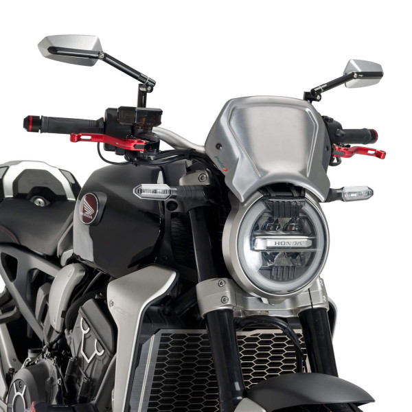 Puig Puig fly screen | (aluminium) silver | honda cb 650 r 2019>2023